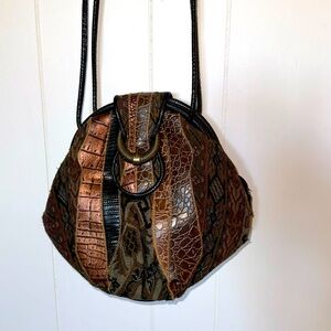 Vintage!  Tapestry Satchel Style Crossbody Bag